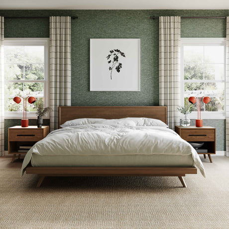 Emery Walnut Wood Platform Bed - View 9