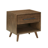 Emery 24" Walnut 1-Drawer Nightstand - View 3