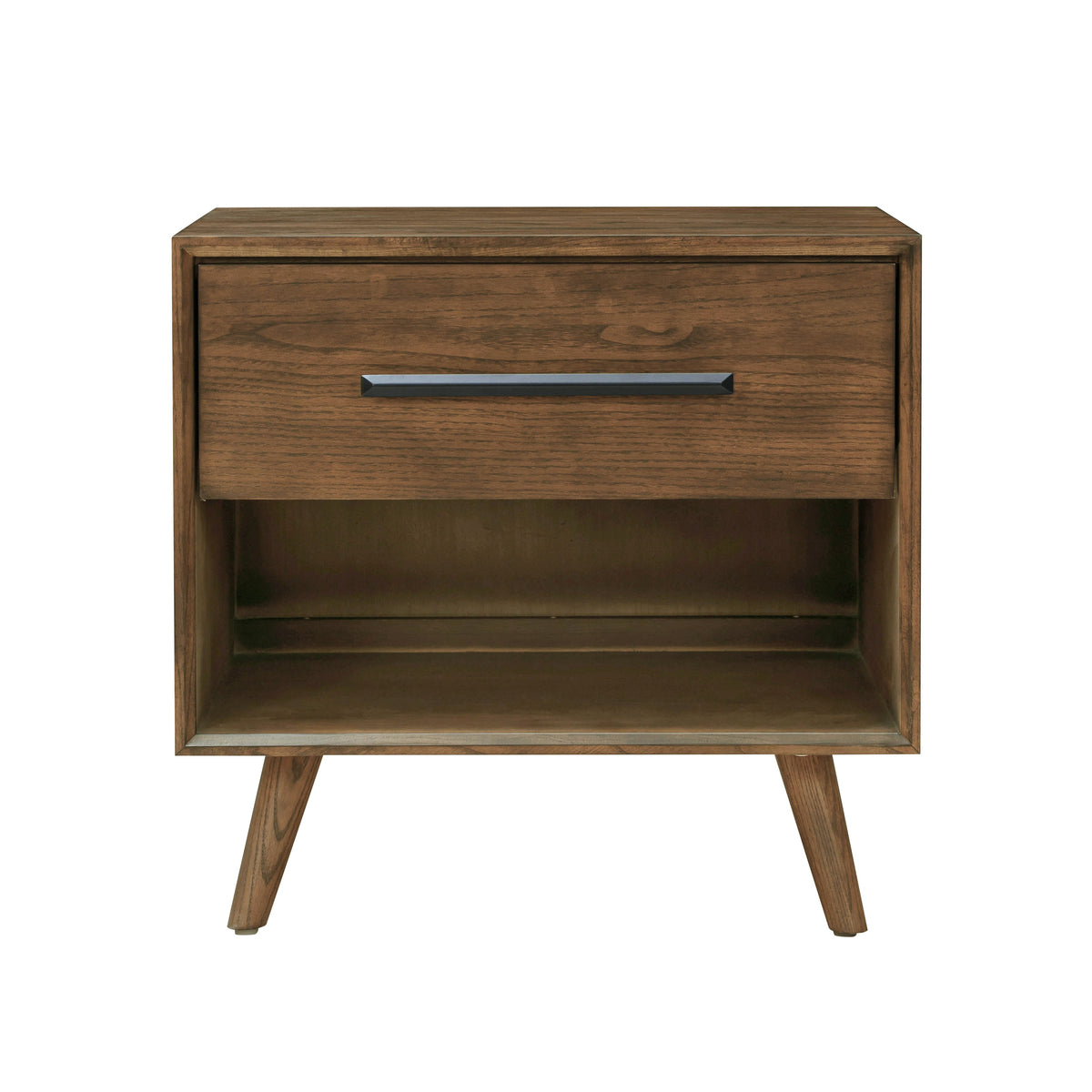 Emery 24" Walnut 1-Drawer Nightstand - View 1
