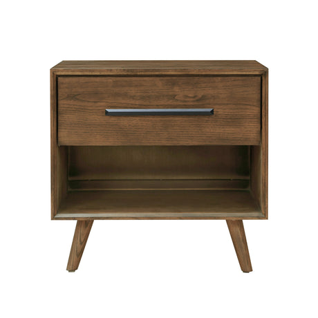 Emery 24" Walnut 1-Drawer Nightstand - View 1