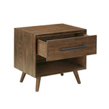 Emery 24" Walnut 1-Drawer Nightstand - View 4