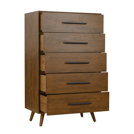 Emery 33" Walnut 5-Drawer Chest - View 3