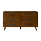 Emery 62" Walnut 6-Drawer Dresser - View 1