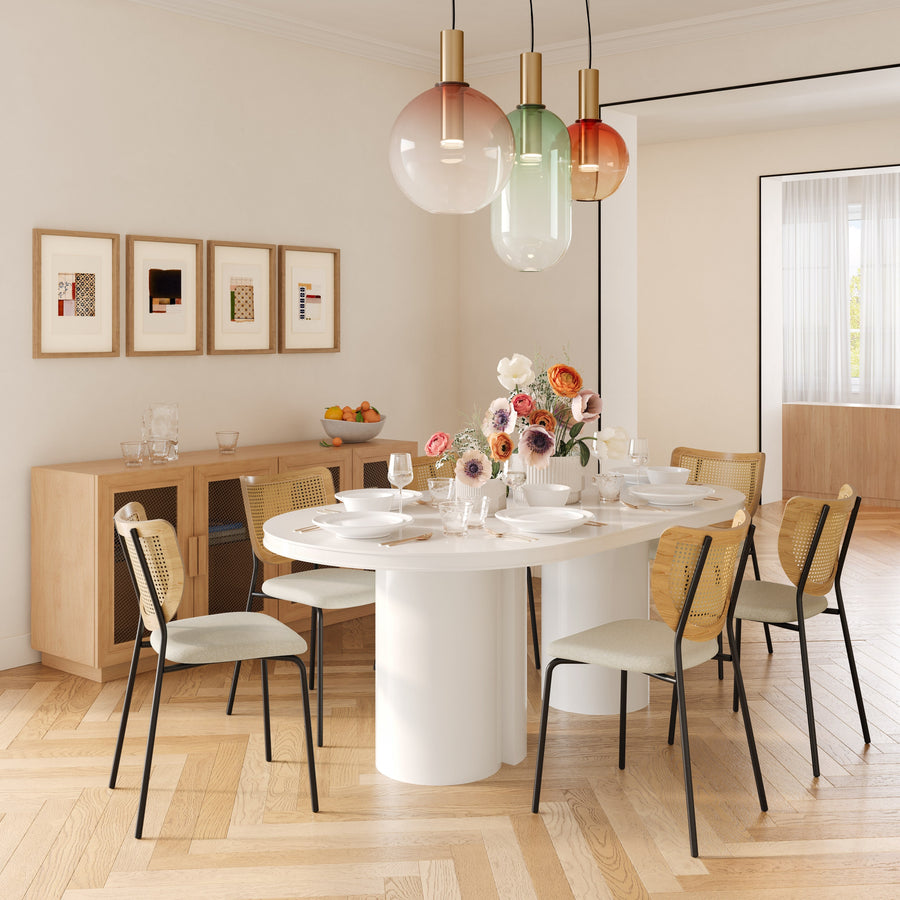 Elora 79" Lacquer Oval Dining Table