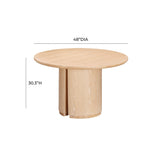 Marlow 48" Wood Round Dining Table