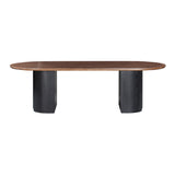 Marlow 102" Wood Oval Dining Table