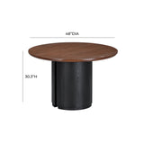 Marlow 48" Wood Round Dining Table