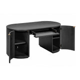 Marlow 64" Wood Executive Desk With Storage