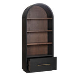 Marlow Wood Bookcase With File Drawer