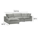 Cali 4-Piece Performance Fabric Modular Sectional