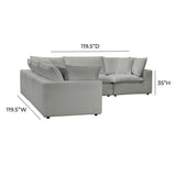 Cali 5-Piece Performance Fabric Modular L-Sectional