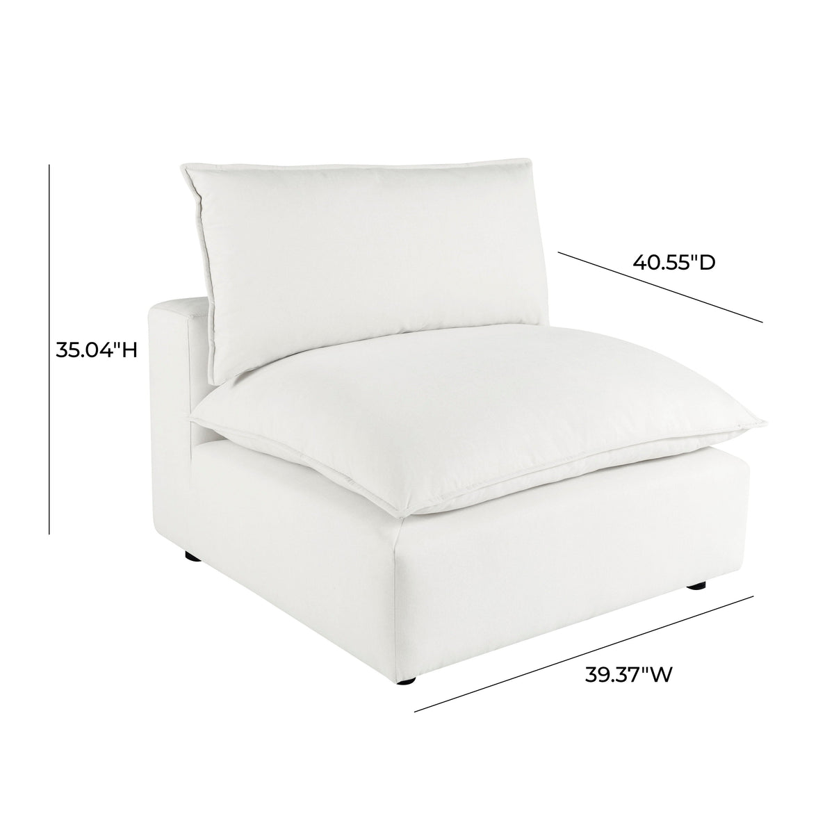 Cali Modular Armless Chair - View 15