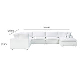 Cali 7-Piece Performance Fabric Modular Large Chaise Sectional