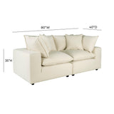 Cali 80" Performance Fabric Modular Loveseat