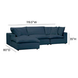 Cali 4-Piece Performance Fabric Modular Sectional