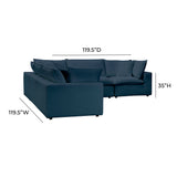 Cali 5-Piece Performance Fabric Modular L-Sectional