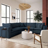 Cali 5-Piece Performance Fabric Modular L-Sectional