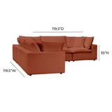 Cali 5-Piece Performance Fabric Modular L-Sectional