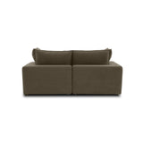 Cali 80" Chocolate Brown Performance Velvet Loveseat