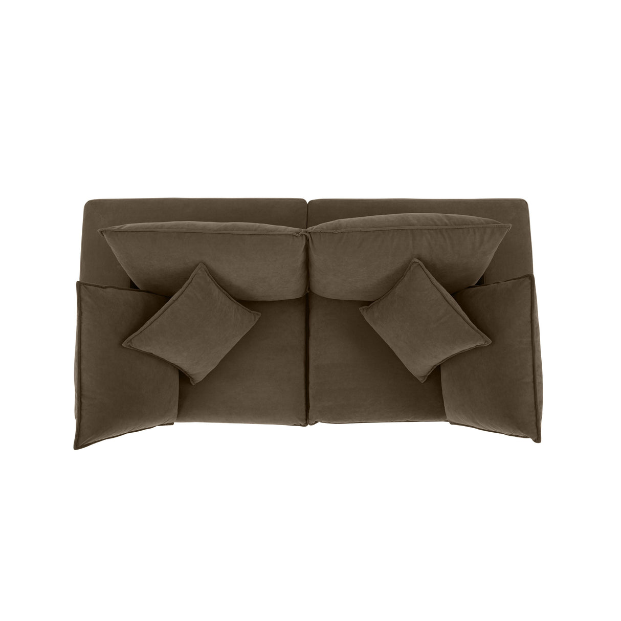 Cali 80" Chocolate Brown Performance Velvet Loveseat