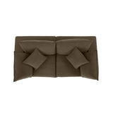Cali 80" Chocolate Brown Performance Velvet Loveseat