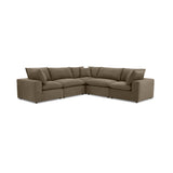 Cali 5-Piece Chocolate Brown Performance Velvet L-Sectional