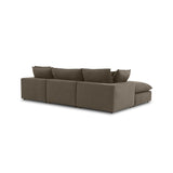 Cali 4-Piece Chocolate Brown Performance Velvet Sectional