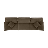 Cali 120" Chocolate Brown Performance Velvet Modular Sofa