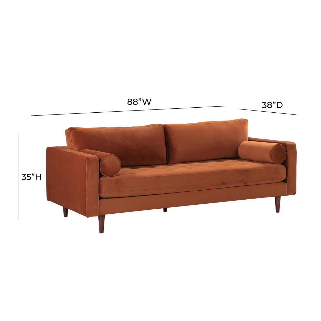 Cave 88" Velvet Sofa