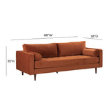 Cave 88" Velvet Sofa