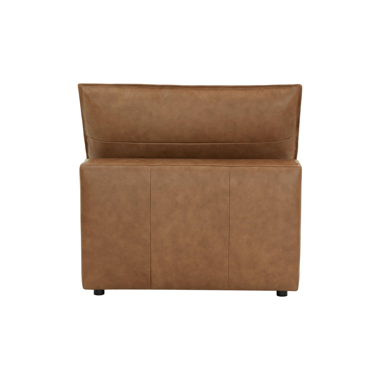 Cali Brown Leather Modular Armless Chair