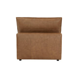 Cali Brown Leather Modular Armless Chair