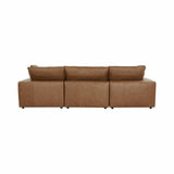 Cali 4-Piece Brown Leather Modular Sectional