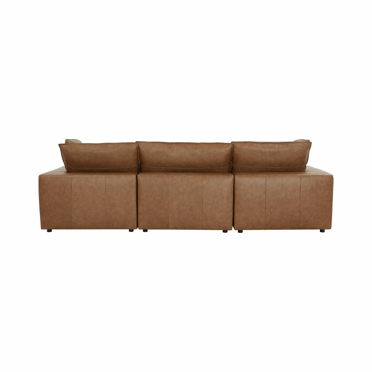 Cali 120" Brown Leather Modular Sofa