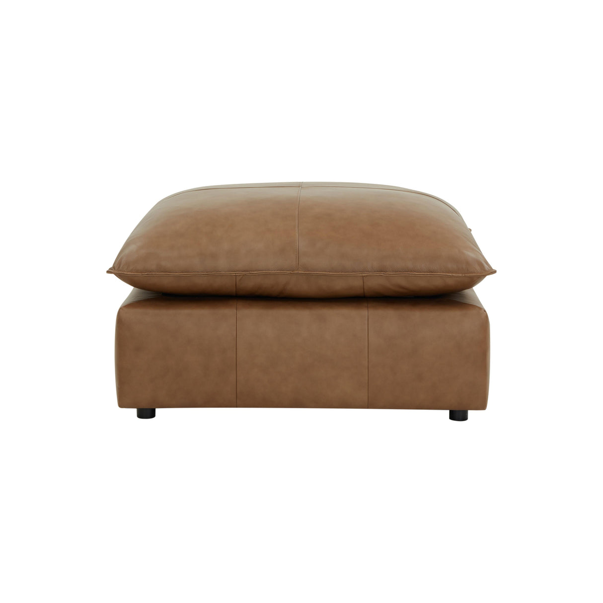 Cali Brown Leather Ottoman