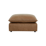 Cali Brown Leather Ottoman