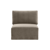 Willow Performance Velvet Modular Armless Chair - View 3