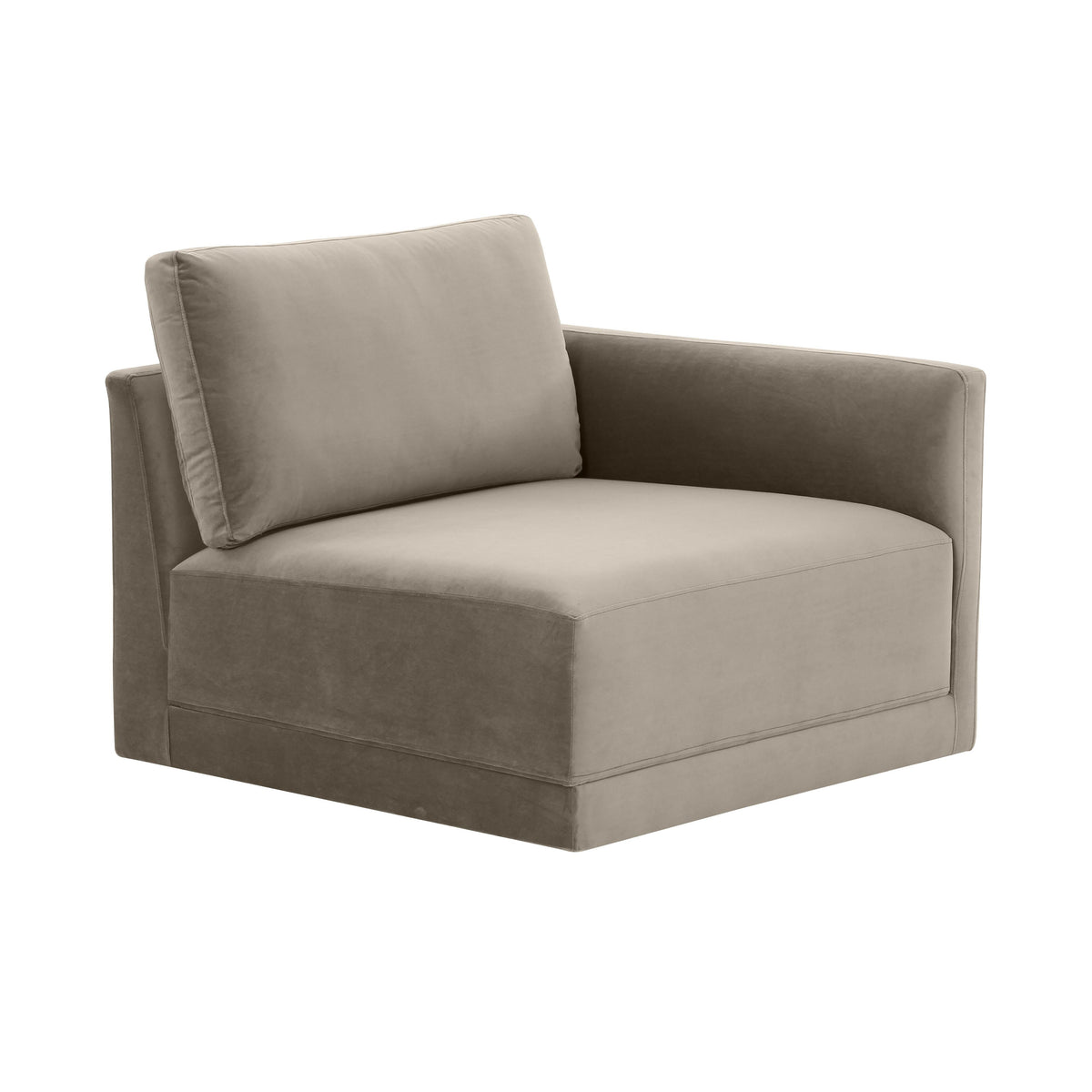 Willow Performance Velvet Modular RAF Corner Chair - View 1