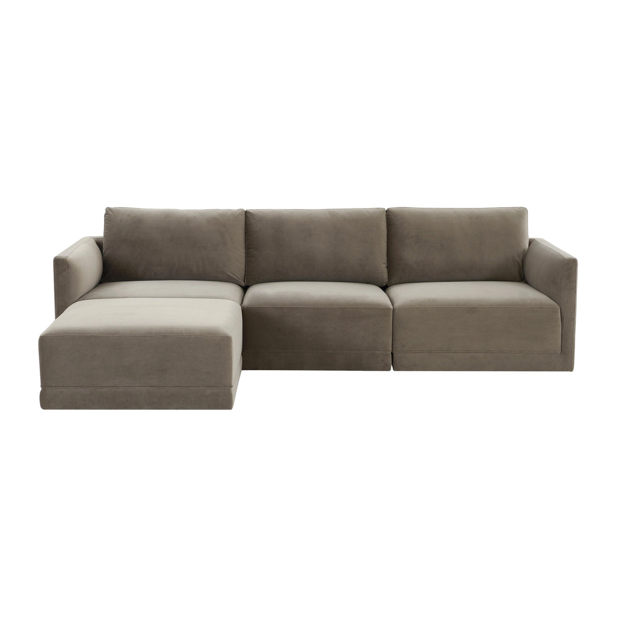 Willow 4-Piece Velvet Modular Sectional