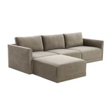 Willow 4-Piece Velvet Modular Sectional