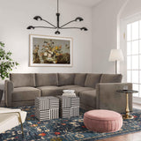 Willow 5-Piece Velvet Modular L Sectional