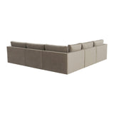 Willow 5-Piece Velvet Modular L Sectional