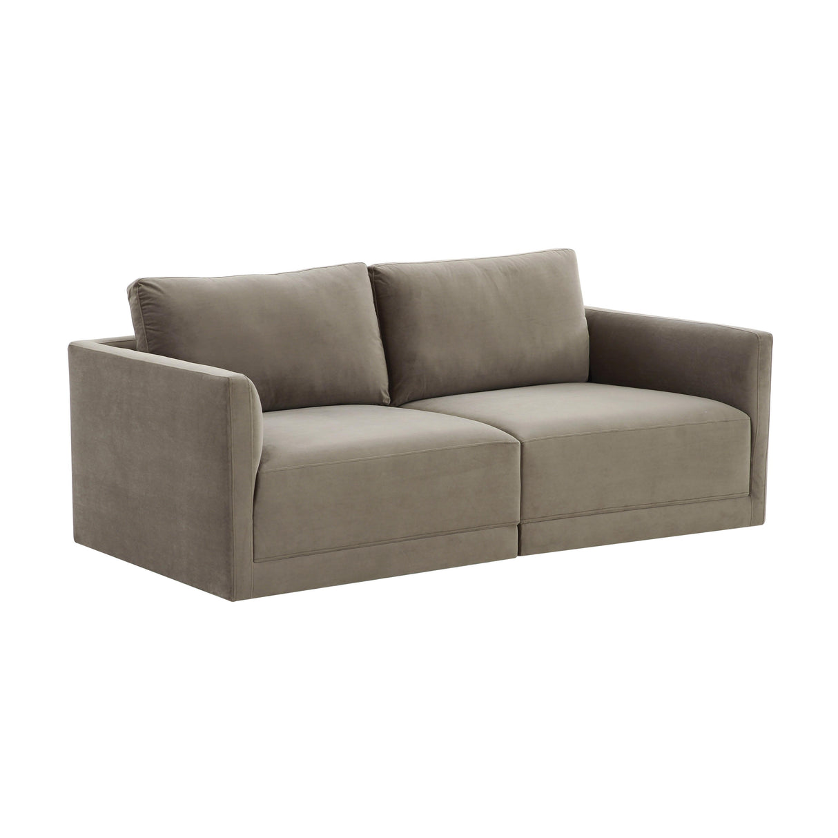 Willow 74" Velvet Modular Loveseat