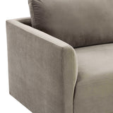 Willow 74" Velvet Modular Loveseat