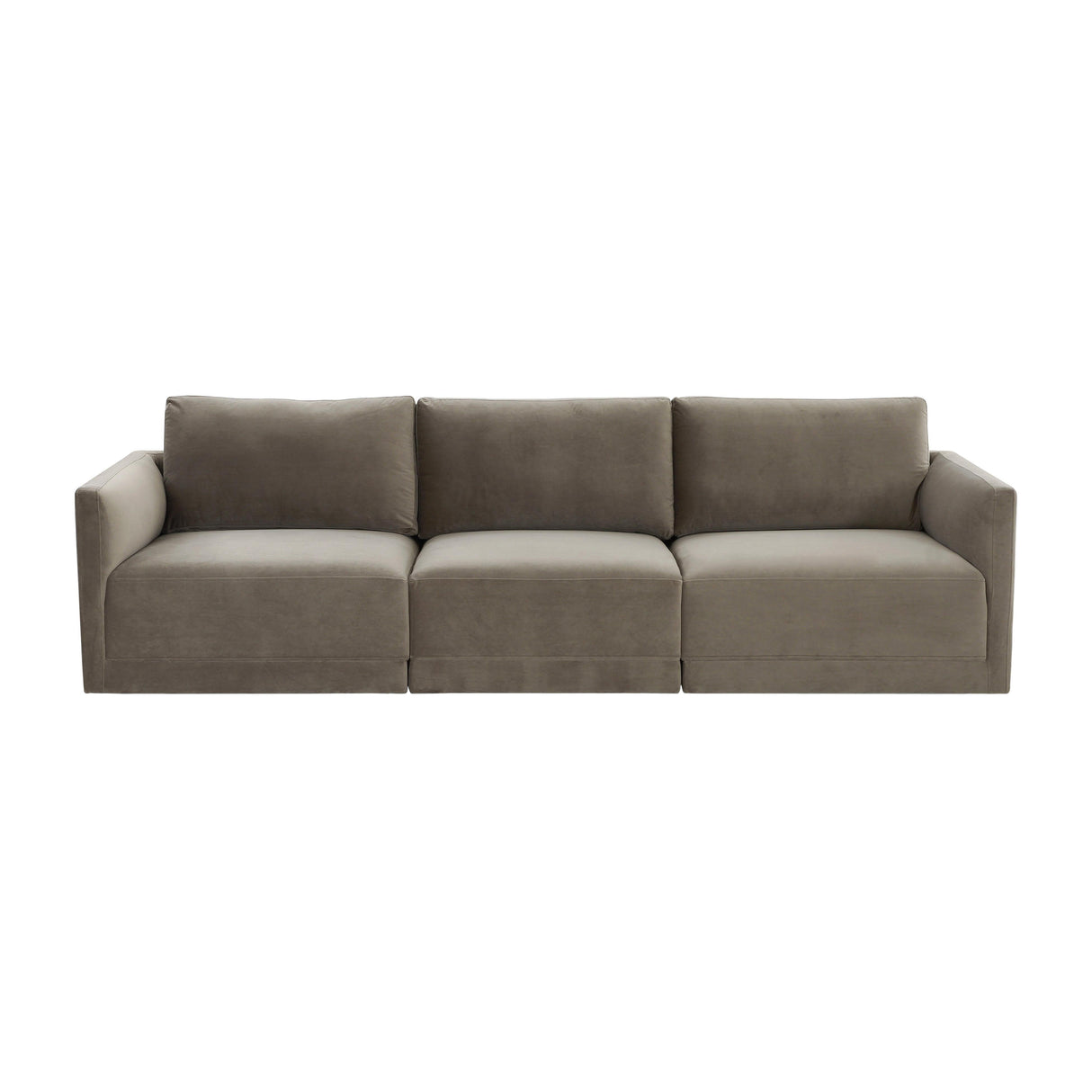 Willow 105" Velvet Modular Sofa