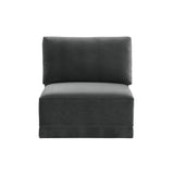 Willow Performance Velvet Modular Armless Chair - View 7