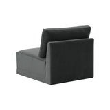Willow Performance Velvet Modular Armless Chair - View 8