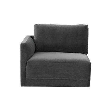 Willow Performance Velvet Modular LAF Corner Chair - View 7