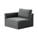 Willow Performance Velvet Modular LAF Corner Chair - View 8