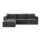Willow 4-Piece Velvet Modular Sectional